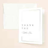 "Gilded Border" - Bridal Shower Thank You Cards in Silk by Kelly Schmidt - Front