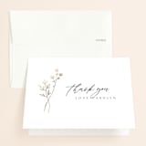 "rustic elegance" - Bridal Shower Thank You Cards in Silk by Kelly Schmidt - Front