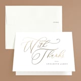 "Posh" - Bridal Shower Thank You Cards in Waterlily by Melanie Kosuge - Front