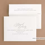"Posh" - Bridal Shower Thank You Cards in Waterlily by Melanie Kosuge - FREE Recipient Addressing