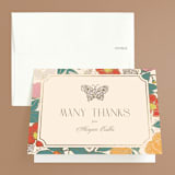 "Gilded Butterfly Garden" - Bridal Shower Thank You Cards in Ivory by Simona Camp - Front
