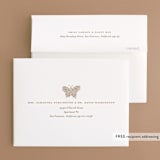 "Gilded Butterfly Garden" - Bridal Shower Thank You Cards in Ivory by Simona Camp - FREE Recipient Addressing