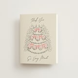"Sparkling Wedding Cake" - Bridal Shower Thank You Cards in Peony by Jackie Crawford - Front