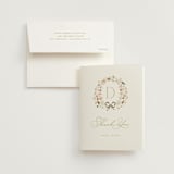 "garden monogram" - Bridal Shower Thank You Cards in Leaf by Kristie Kern - Card with Envelope