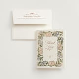 "Oval Wreath" - Bridal Shower Thank You Cards in Neopolitan by Leah Bisch - Card with Envelope