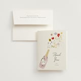 "Celebrate" - Bridal Shower Thank You Cards in Petal by Baumbirdy - Card with Envelope