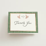 "Flowers and Ribbon" - Bridal Shower Thank You Cards in Sugar by Leah Bisch - Front