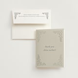 "Floral Romance" - Bridal Shower Thank You Cards in Something Blue by Gwen Bedat - Card with Envelope