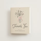 "Bubbly Brunch" - Foil-Pressed Bridal Shower Thank You Cards in Licorice by Pixel and Hank - Front