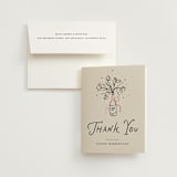 "Bubbly Brunch" - Foil-Pressed Bridal Shower Thank You Cards in Licorice by Pixel and Hank - Card with Envelope