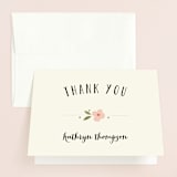 "Beginning" - Bridal Shower Thank You Cards in pink by Susan Brown - Front
