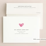 "Fingerprint Heart" - Bridal Shower Thank You Cards in white | pink by Angelene - FREE Recipient Addressing