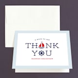 "Ahoy" - Bridal Shower Thank You Cards in red | blue by Lauren Chism - Front