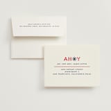 "Ahoy" - Bridal Shower Thank You Cards in red | blue by Lauren Chism - FREE Recipient Addressing