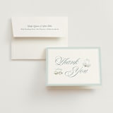 "Garden Tea" - Bridal Shower Thank You Cards in Wedgewood by Susan Moyal - Card with Envelope