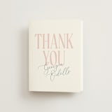 "Note" - Bridal Shower Thank You Cards in Peony by Baumbirdy - Front