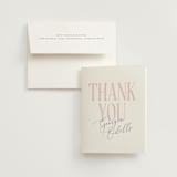 "Note" - Bridal Shower Thank You Cards in Peony by Baumbirdy - Card with Envelope