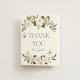 "Blossoms & Butterflies" - Bridal Shower Thank You Cards in Blush by Susan Moyal - Front