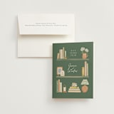"The next chapter" - Bridal Shower Thank You Cards in Forest by Jennifer Wick - Card with Envelope