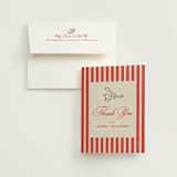 "Portofino" - Bridal Shower Thank You Cards in Lobster by Jackie Crawford - Card with Envelope