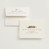 "Susie" - Bridal Shower Thank You Cards in Burgundy by Kate Ahn - FREE Recipient Addressing