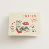 "That's Amore" - Bridal Shower Thank You Cards in Tomato by Sherley Ferreira - Front