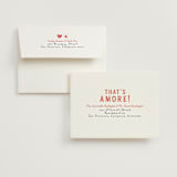 "That's Amore" - Bridal Shower Thank You Cards in Tomato by Sherley Ferreira - FREE Recipient Addressing