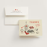 "That's Amore" - Bridal Shower Thank You Cards in Tomato by Sherley Ferreira - Card with Envelope