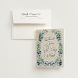"Hidcote" - Bridal Shower Thank You Cards in Bluebell by Jackie Crawford - Card with Envelope
