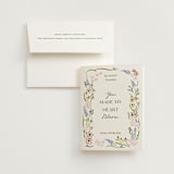 "Spring" - Bridal Shower Thank You Cards in Grass by Pati Cascino - Card with Envelope