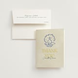 "Coastal Drift" - Bridal Shower Thank You Cards in Caribbean Citrus by Pixel and Hank - Card with Envelope