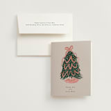 "merry christmas tree" - Bridal Shower Thank You Cards in Peony by Lori Wemple - Card with Envelope