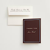 "Aperitif" - Bridal Shower Thank You Cards in Fig by Megan Davis - Card with Envelope