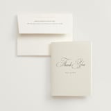 "Chic Script" - Bridal Shower Thank You Cards in Garden by Kelly Schmidt - Card with Envelope