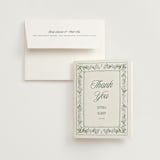 "Vintage Sketched" - Bridal Shower Thank You Cards in Wisteria by Jenna Holcomb - Card with Envelope