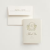 "Avalon" - Bridal Shower Thank You Cards in Chiffon by Everett Paper Goods - Card with Envelope