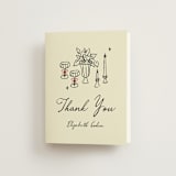 "Vintage Lovers" - Bridal Shower Thank You Cards in Champagne by Helena Vitto - Front