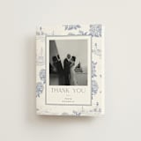 "Coastal Toile" - Bridal Shower Thank You Cards in Periwinkle by Jenna Holcomb - Front