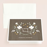 "Rustic Wildflowers" - Bridal Shower Thank You Cards in yellow by Kristie Kern - Front