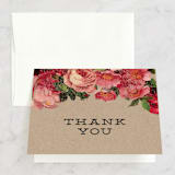 "The Porch" - Bridal Shower Thank You Cards in pink | red | brown | black by Susan Brown - Front