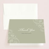 "chocolat et crème" - Bridal Shower Thank You Cards in green by Lori James - Front