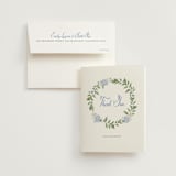 "SweetHearts" - Bridal Shower Thank You Cards in Periwinkle by Design Lotus - Card with Envelope