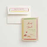 "Bella Vita" - Bridal Shower Thank You Cards in Rossa by Sarah Rosenthal - Card with Envelope
