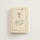 "Vintage Par-tea" - Bridal Shower Thank You Cards in Sand by Creo Study - Front