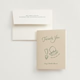 "Perfect Matcha" - Bridal Shower Thank You Cards in Matcha by Ani Somi - Card with Envelope