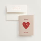 "Club Amore" - Bridal Shower Thank You Cards in Ruby by Helena Vitto - Card with Envelope