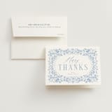 "French Blue" - Bridal Shower Thank You Cards in Periwinkle by Joanna Griffin - Card with Envelope