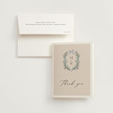 "Bed of Roses" - Bridal Shower Thank You Cards in Creme by frau brandt - Card with Envelope