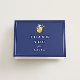 "Amore Floral" - Bridal Shower Thank You Cards in Cerulean by Susan Moyal - Front