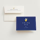 "Amore Floral" - Bridal Shower Thank You Cards in Cerulean by Susan Moyal - Card with Envelope